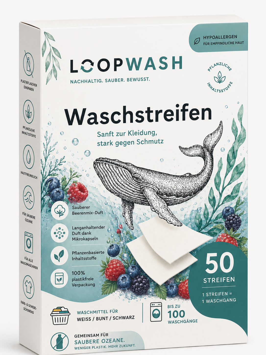 Waschstreifen - Beeren Mix