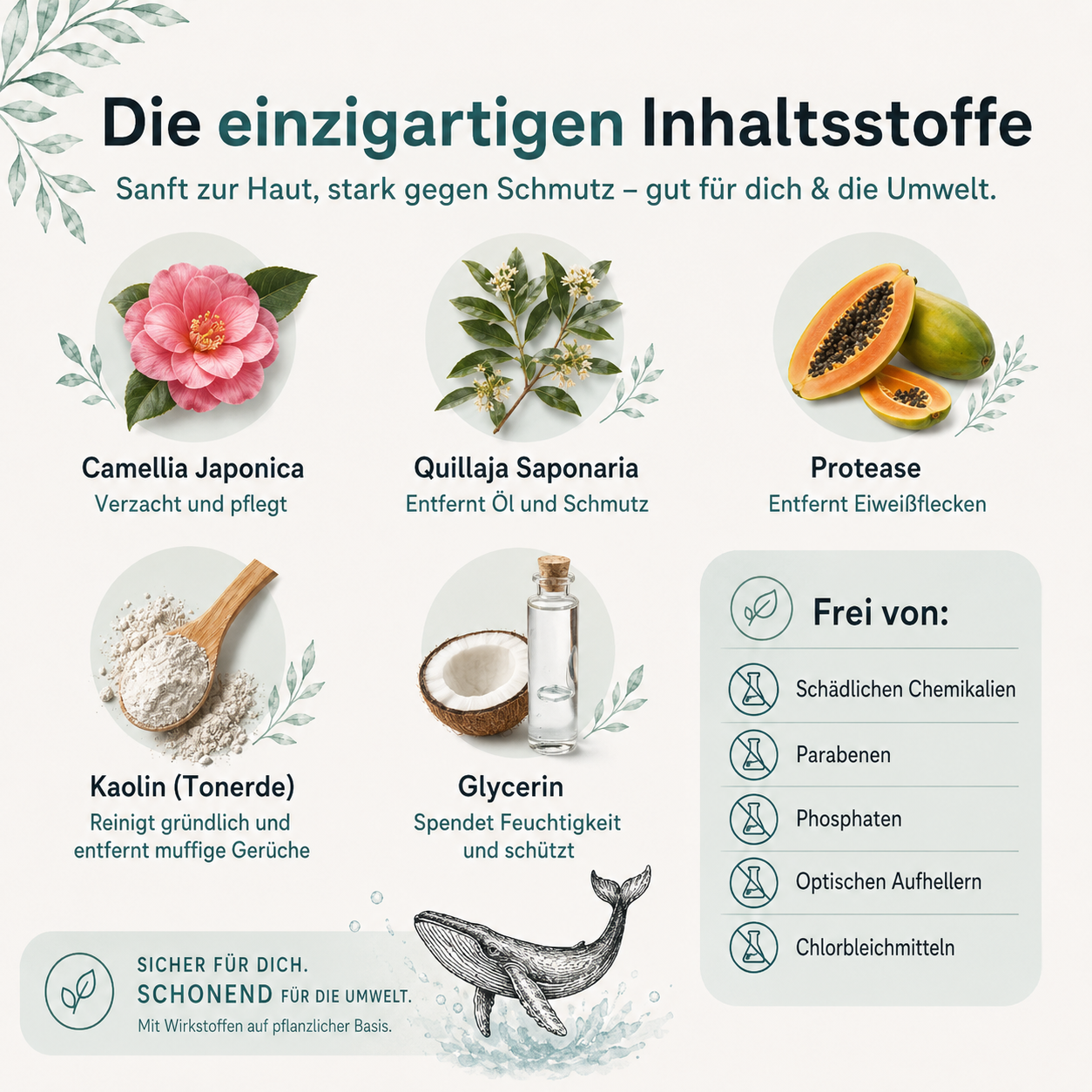Waschstreifen - Frische Leinen/ Baumwolle